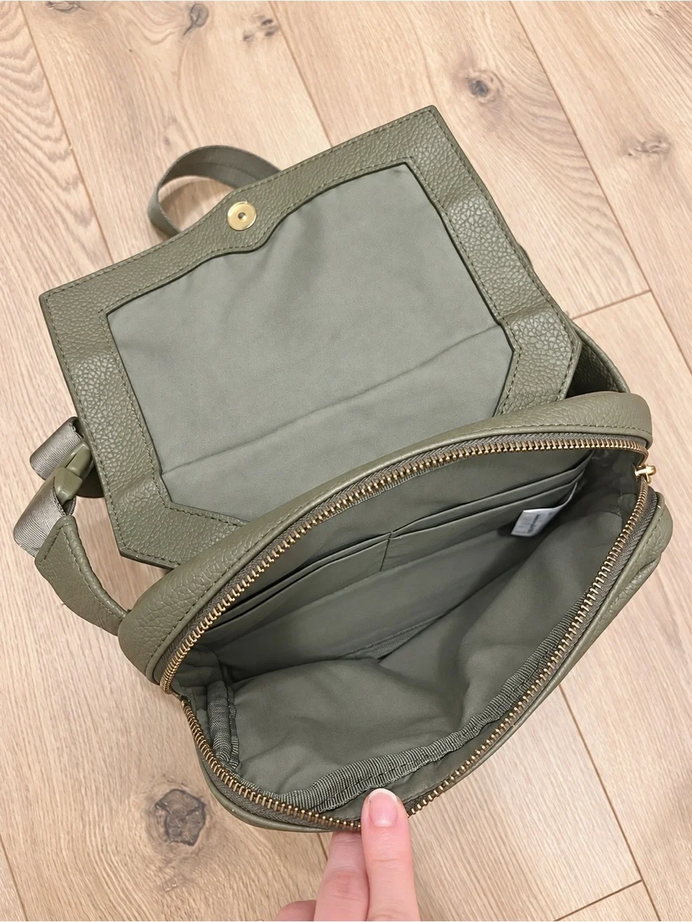 Freshly Picked Classic Park Pack Sage Green Crossbody Belt Bag